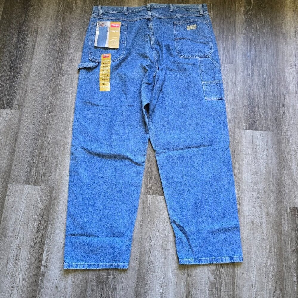 Wrangler Hero Carpenter Jeans Mens Size 42x32 13MWZ Denim Loose Fit Baggy Tags